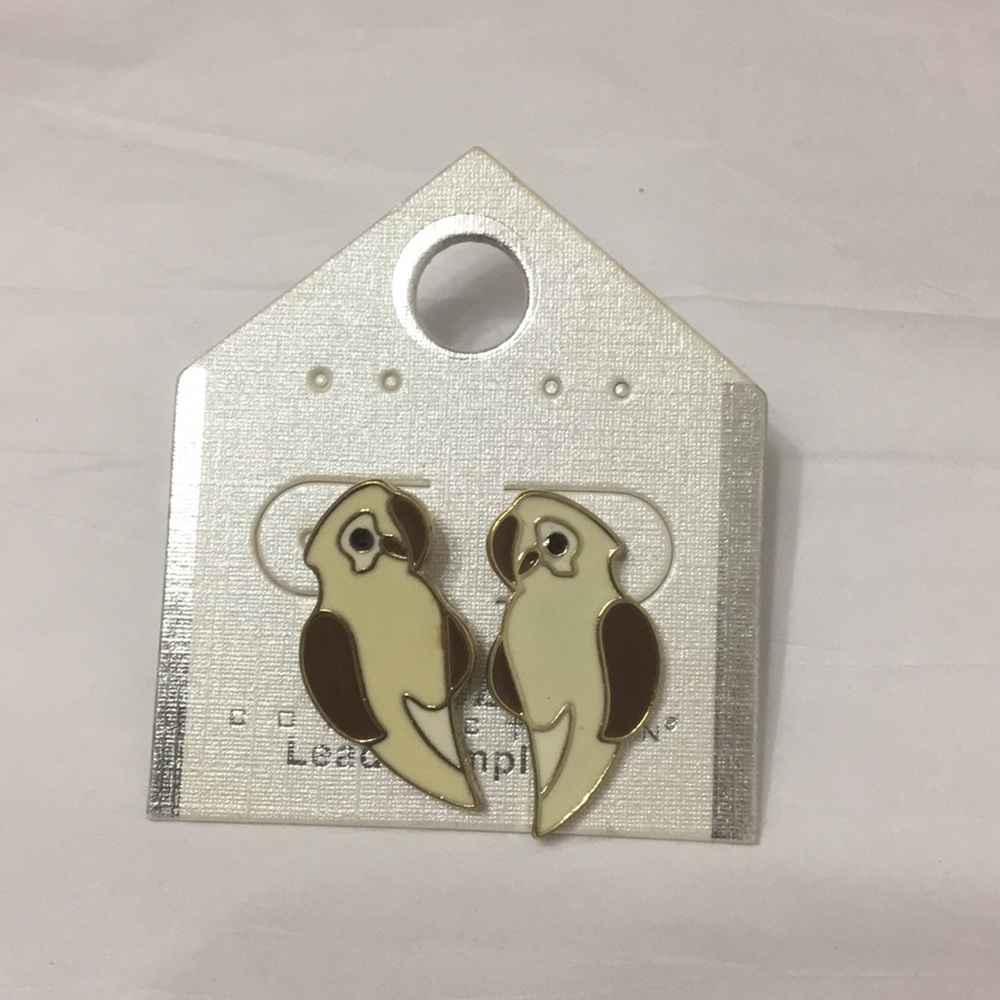 Parrot earrings with post back